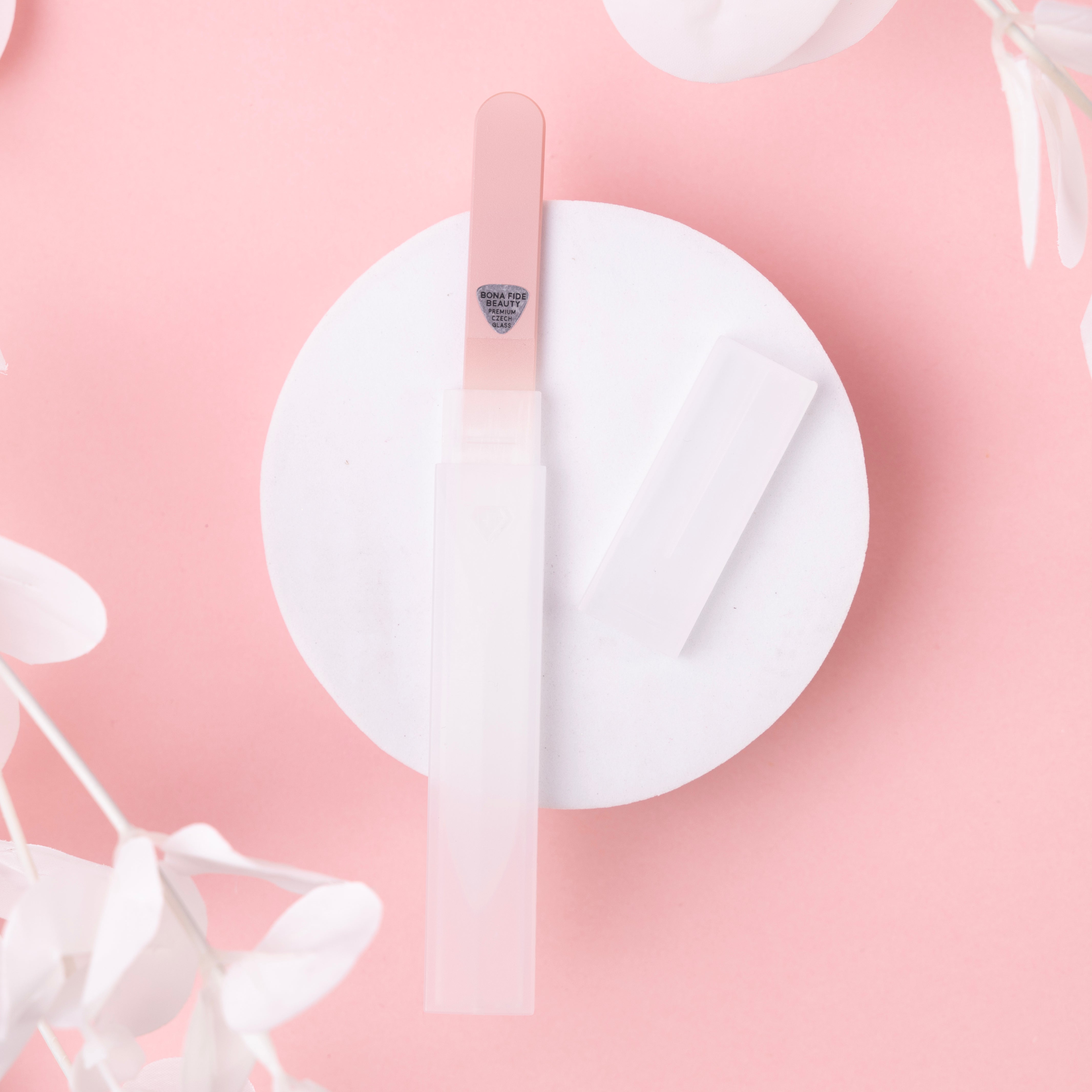 Single Glass Nail File in Muted Fruity Colors