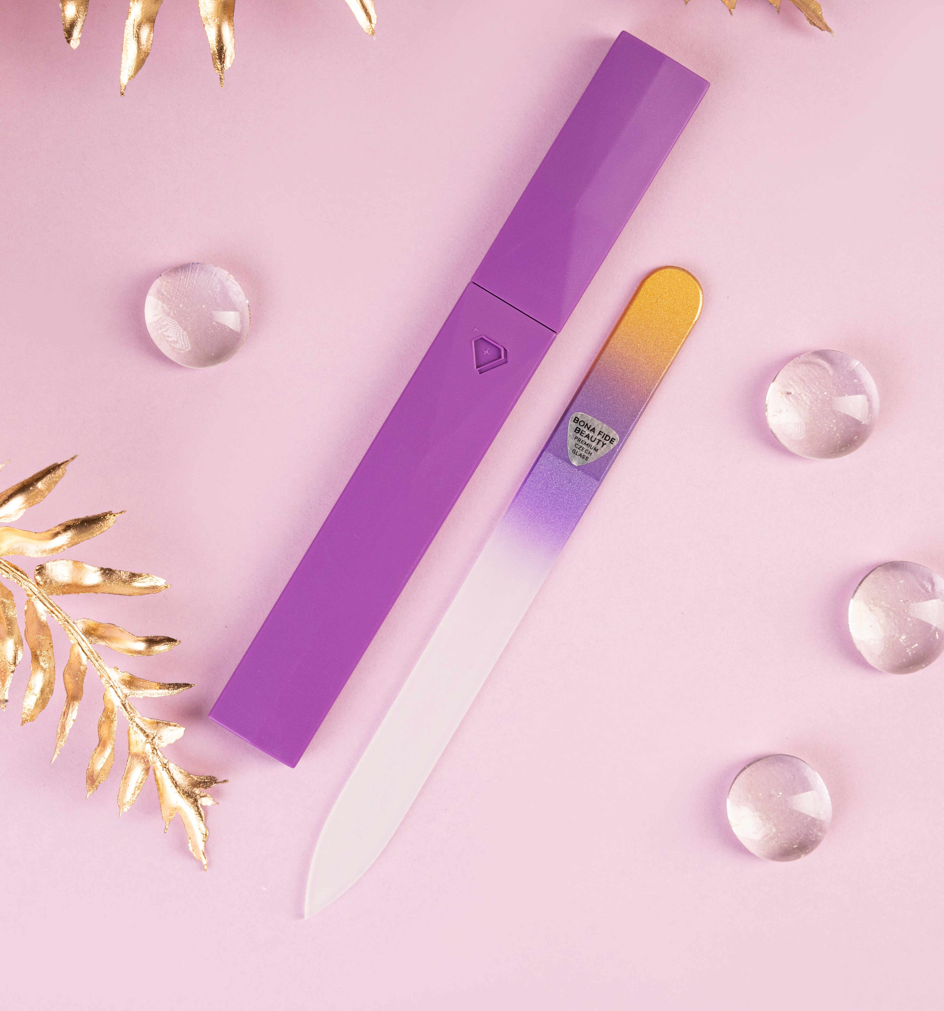 Czech Glass Nail File in Hard Case