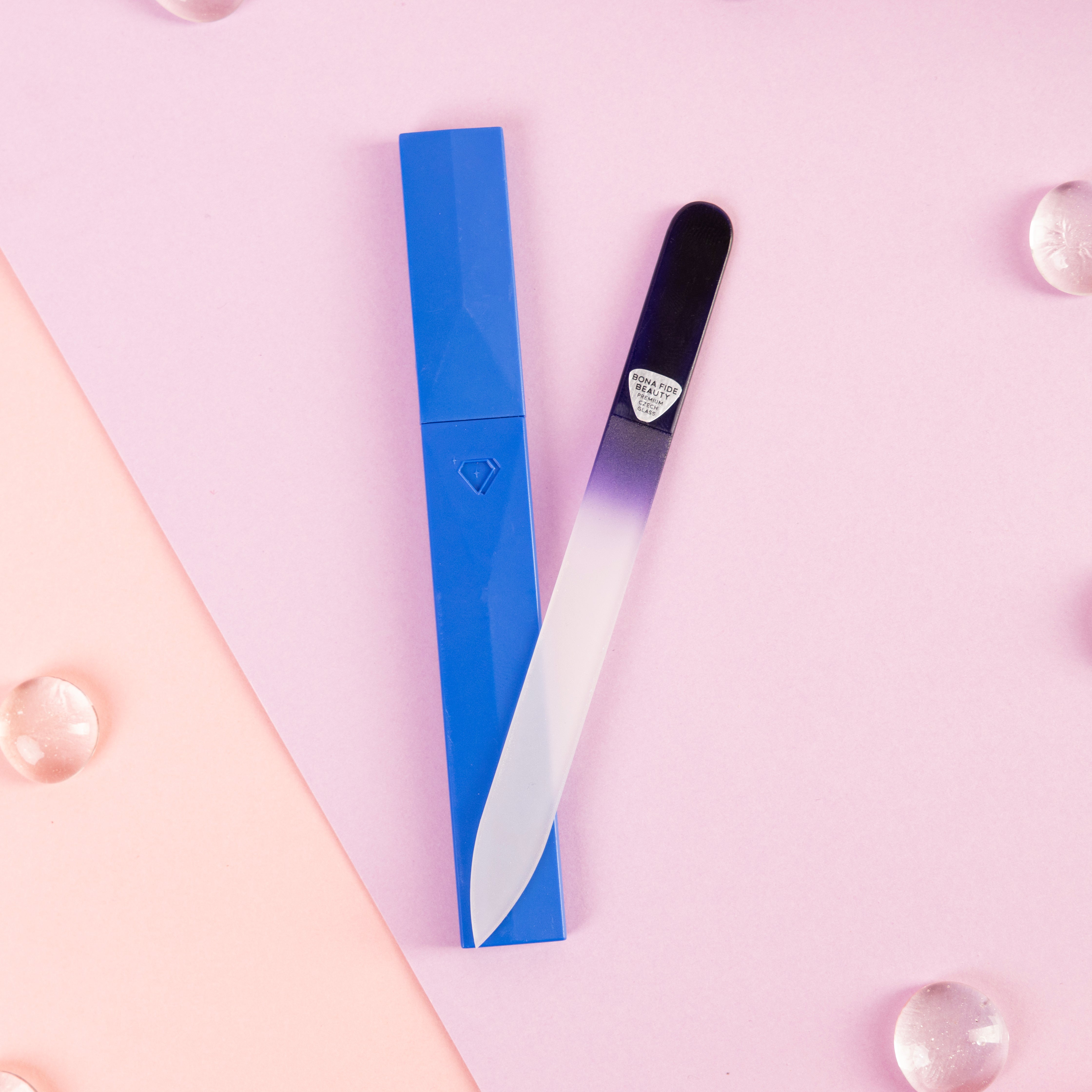 Czech Glass Nail File in Hard Case