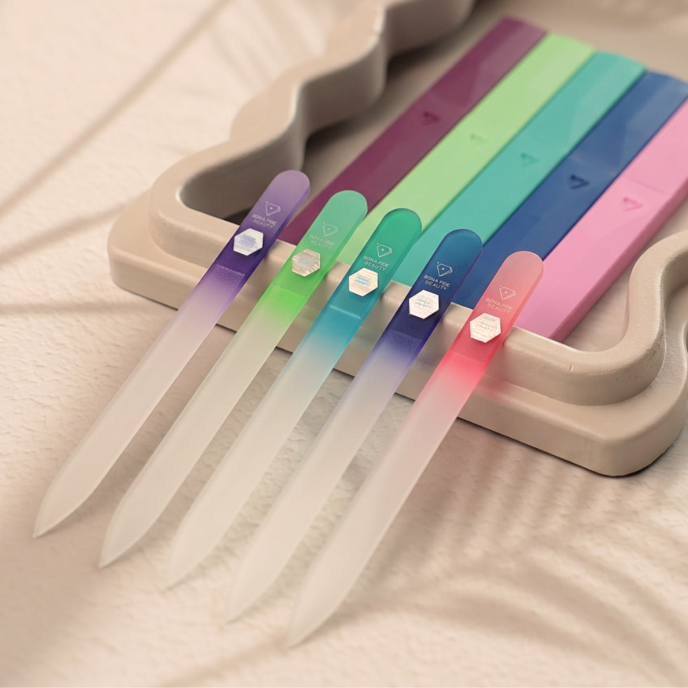 5-Pack Czech Glass Nail Files in Hard Case
