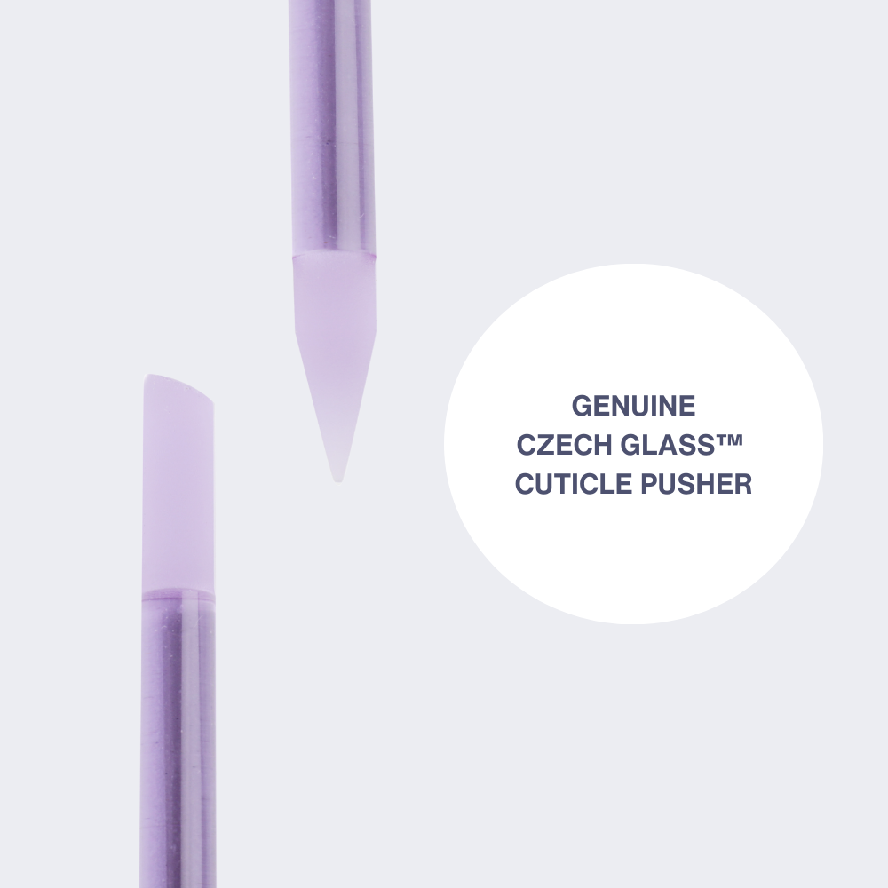 Single Czech Glass Cuticle Pusher in Lilac