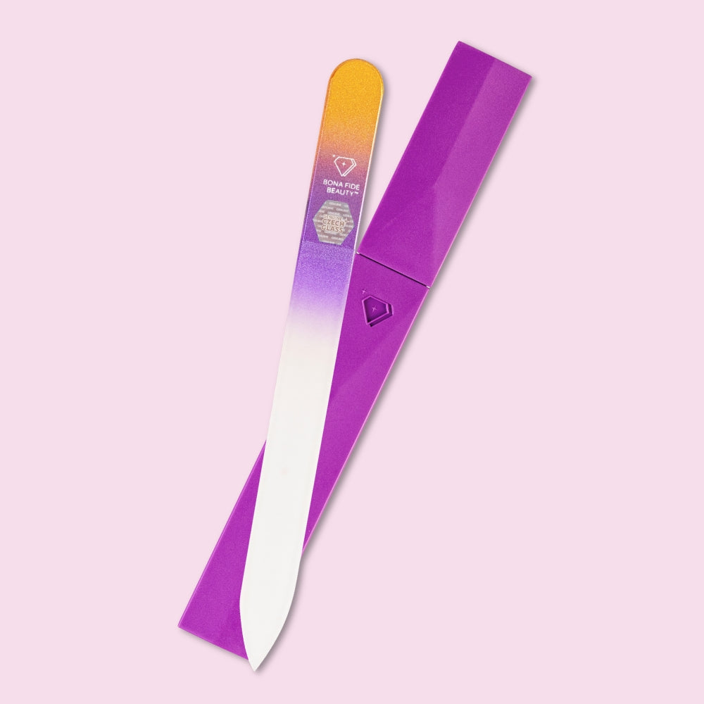 Czech Glass Nail File in Hard Case