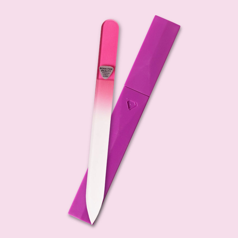 Czech Glass Nail File in Hard Case