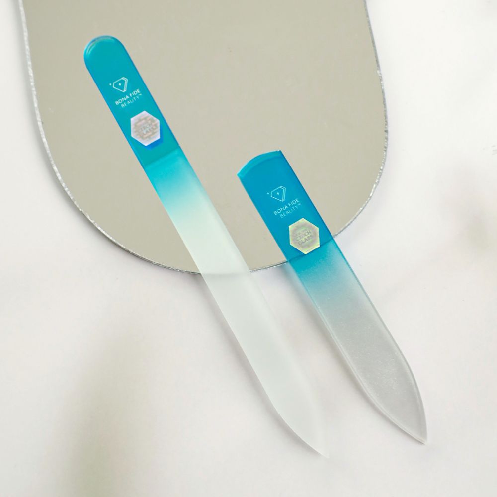 2-in-1 'File & Shine' Czech Glass Nail Buffer Set