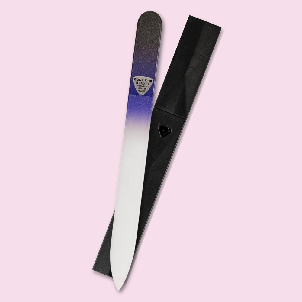 Czech Glass Nail File in Hard Case