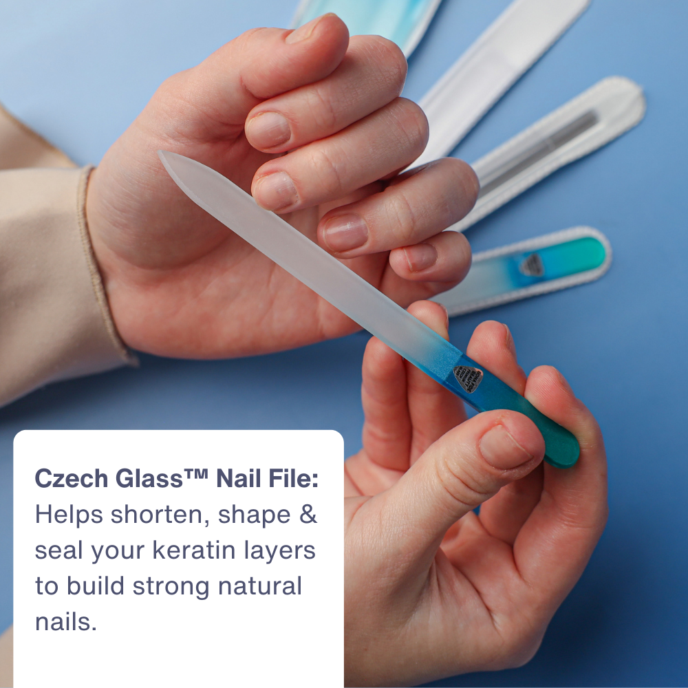 4-Piece Glass File Starter Kit in Aqua