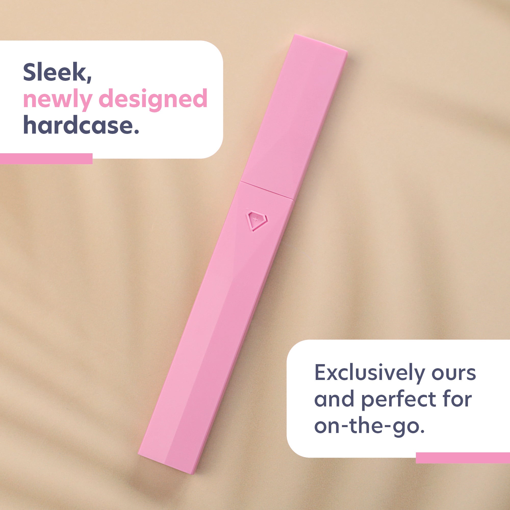 Czech Glass Fine Grit Nail File with Hard Case - Gold Magenta