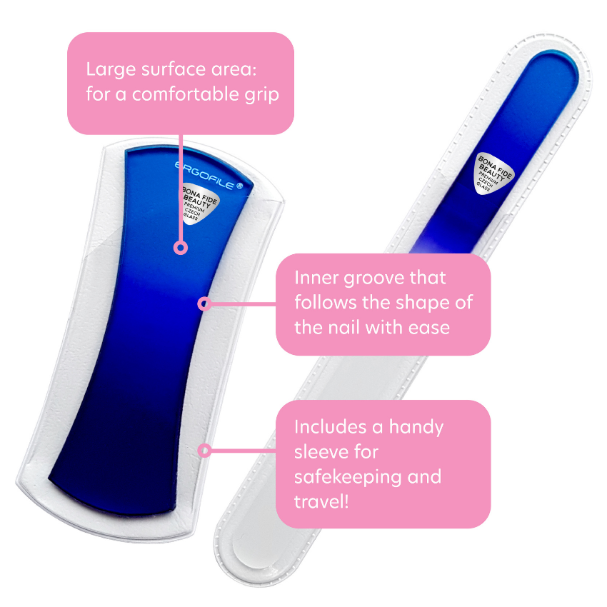 Bow Ergonomic Glass Nail File