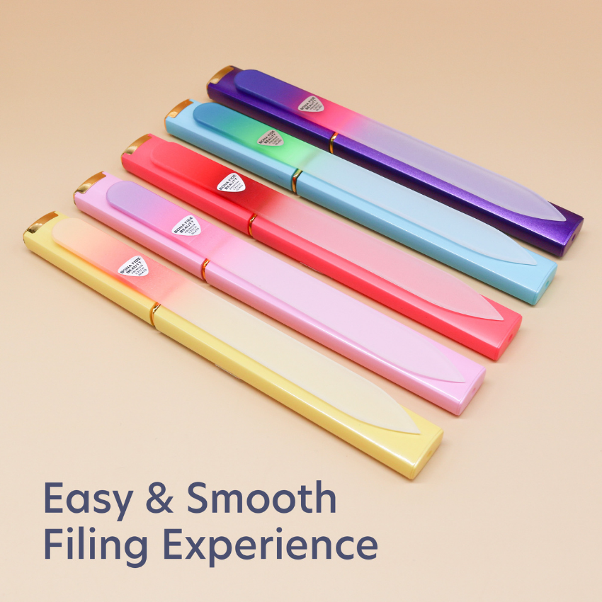 5-Pack Glass Nail Files in Hard Cases - Sunset Drive
