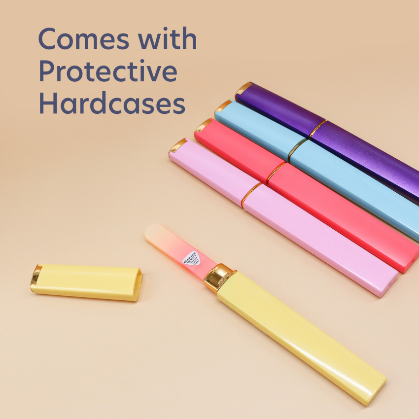 5-Pack Glass Nail Files in Hard Cases - Sunset Drive