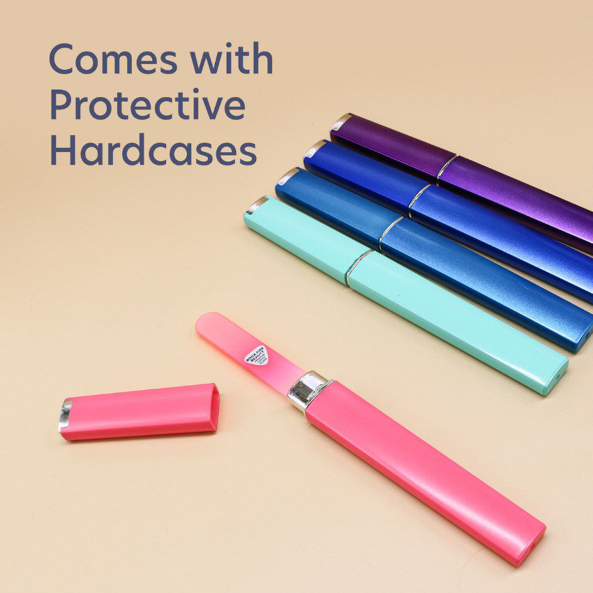 5-Pack Czech Glass Nail Files in Hard Cases - Malibu Set