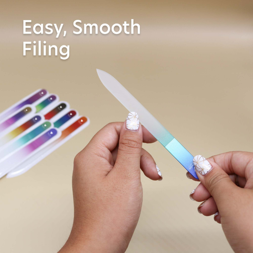 100-Pack Bulk Glass Nail Files in Sleeves
