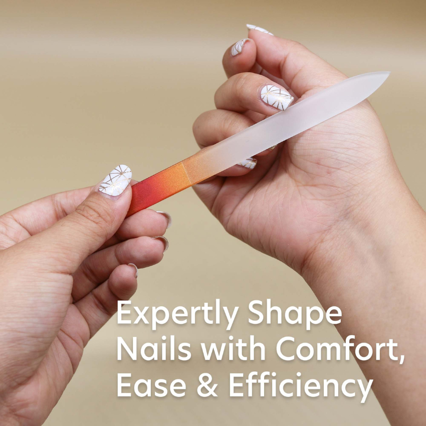 100-Pack Bulk Glass Nail Files in Sleeves