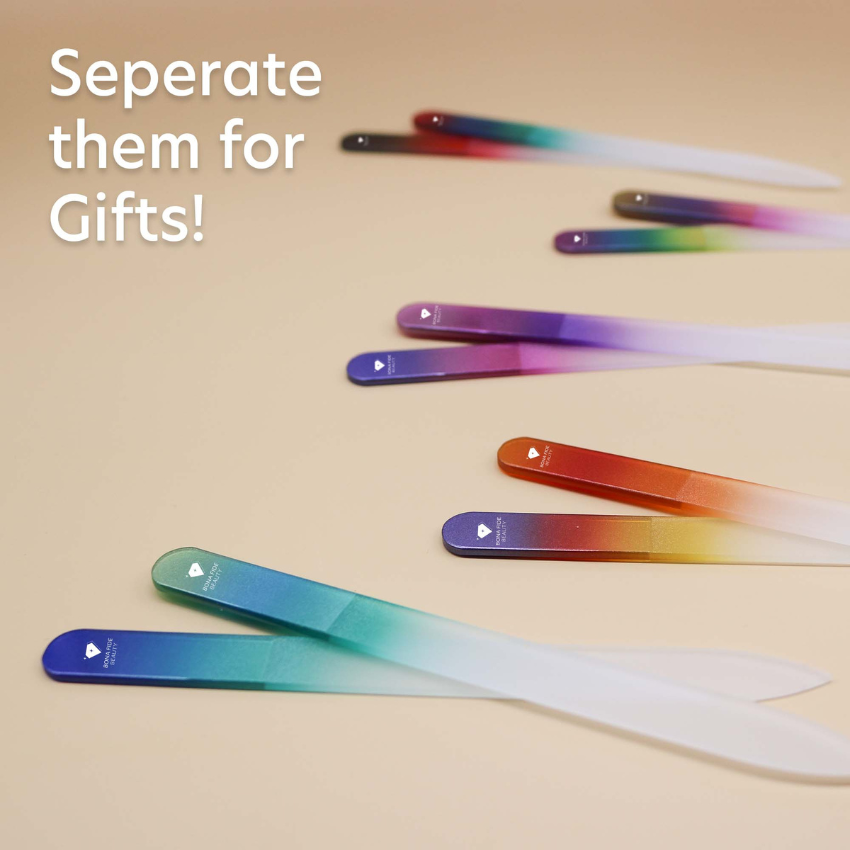 100-Pack Bulk Glass Nail Files in Sleeves