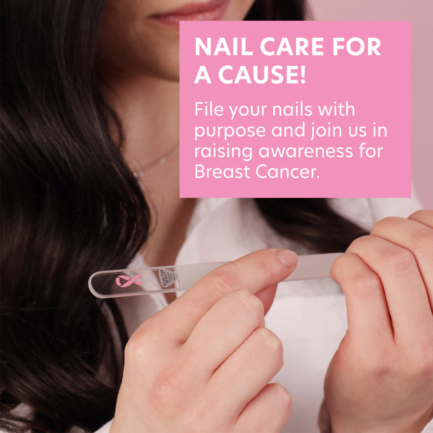Breast Cancer Awareness Czech Glass Nail File - For Charity