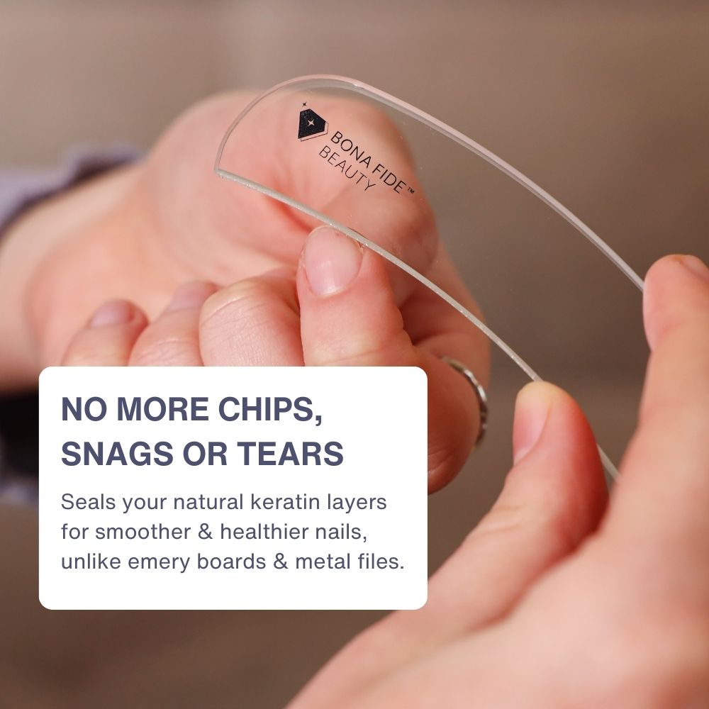 Ergonomic Moon File with Microfiber Sleeve