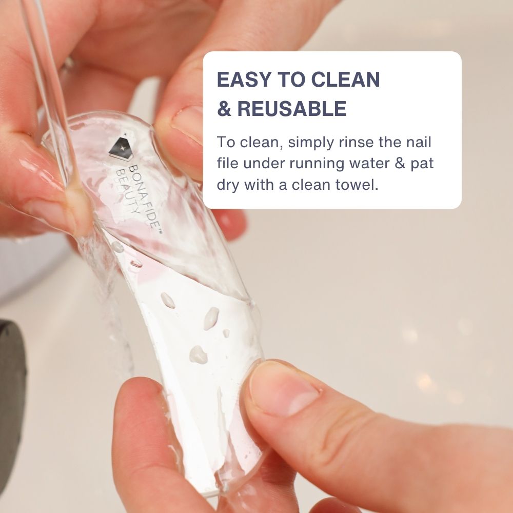 Ergonomic Moon File with Microfiber Sleeve