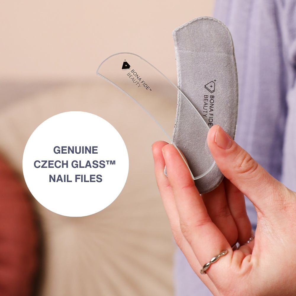 Ergonomic Moon File with Microfiber Sleeve