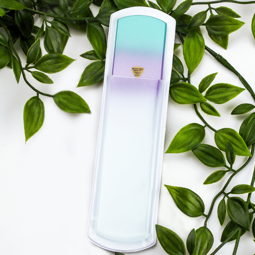 Single Glass Foot File in Aqua/Violet