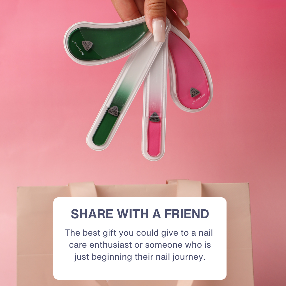 'Bestie' Ergonomic Double Duo Glass Nail File Set | Limited Edition