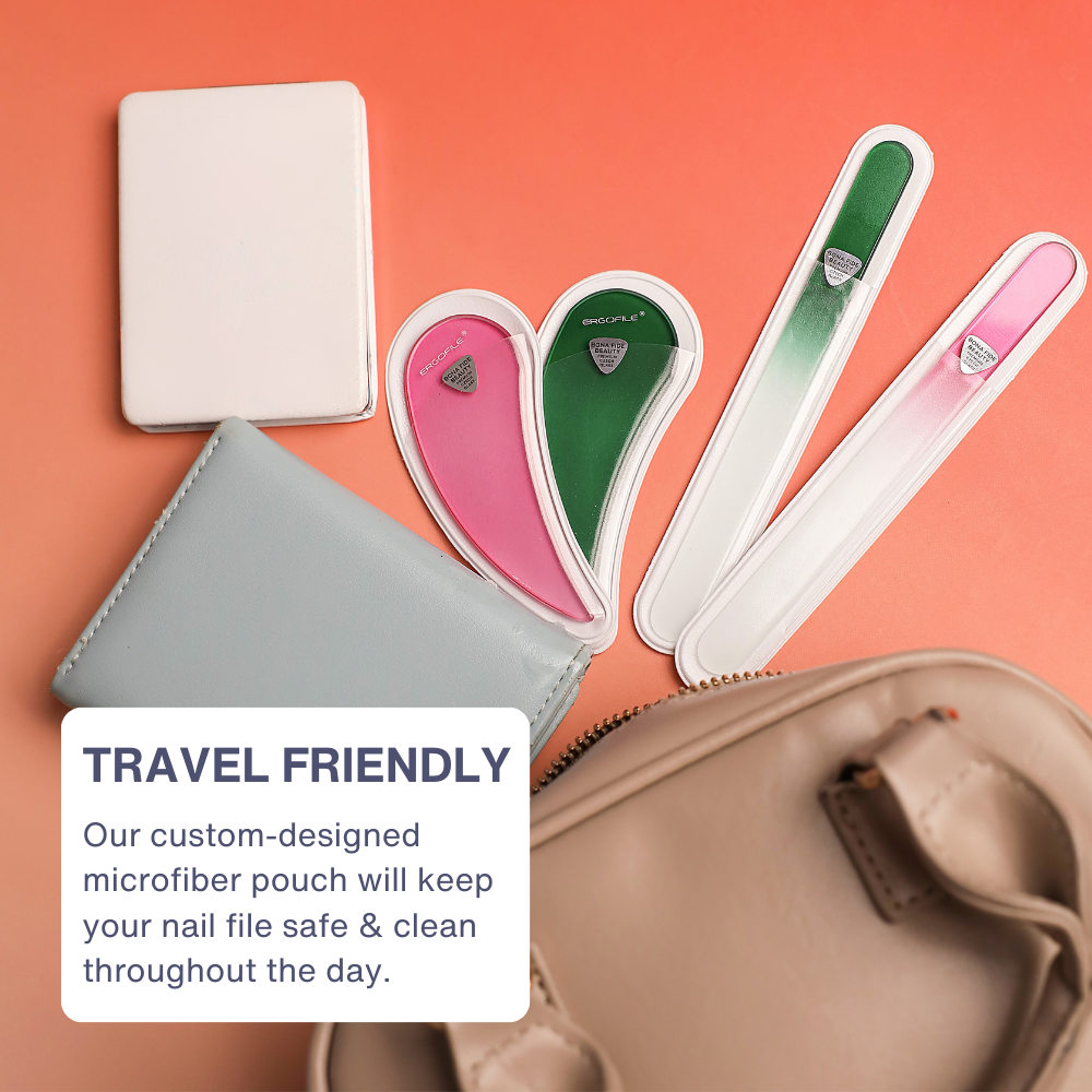 'Bestie' Ergonomic Double Duo Glass Nail File Set | Limited Edition