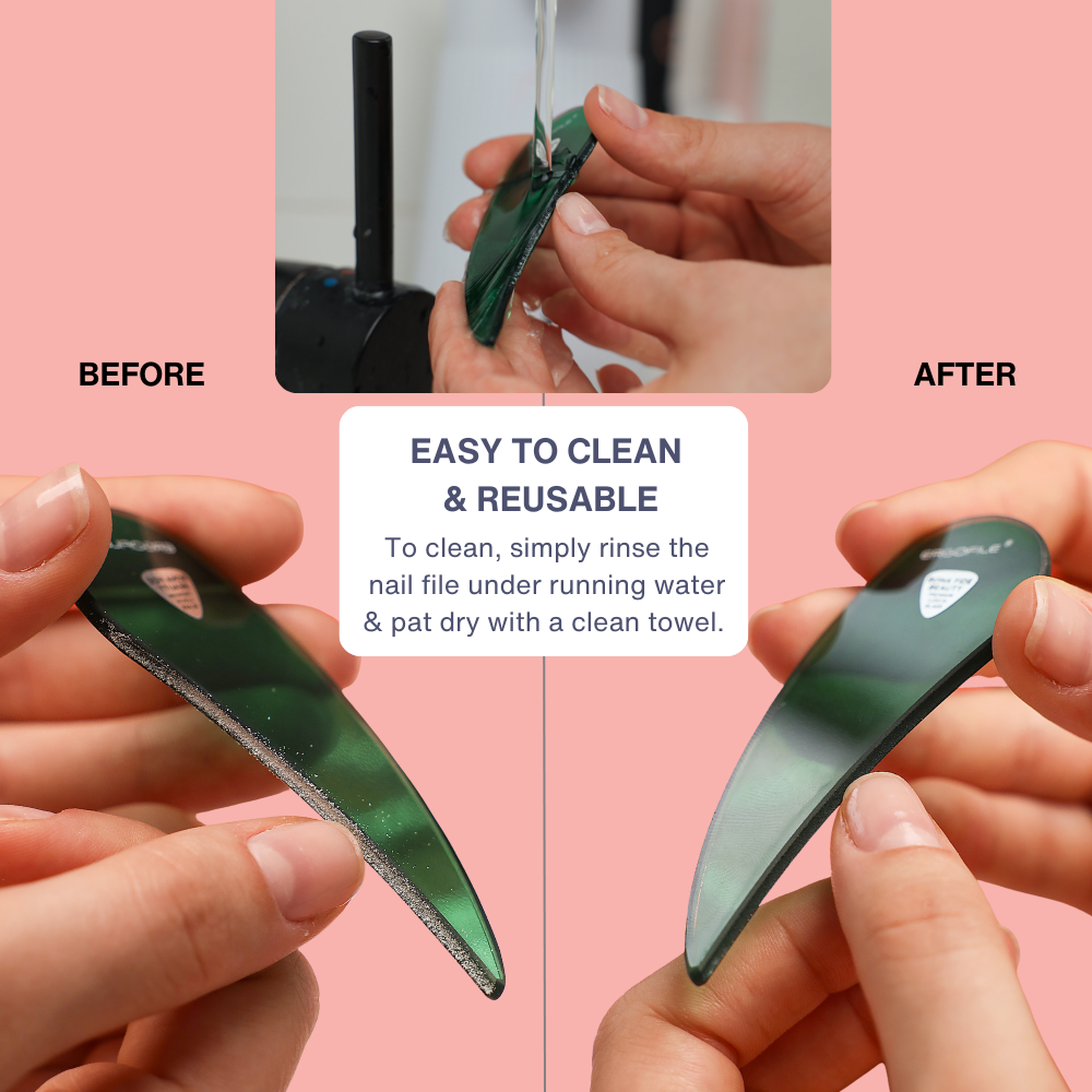 'Bestie' Ergonomic Double Duo Glass Nail File Set | Limited Edition