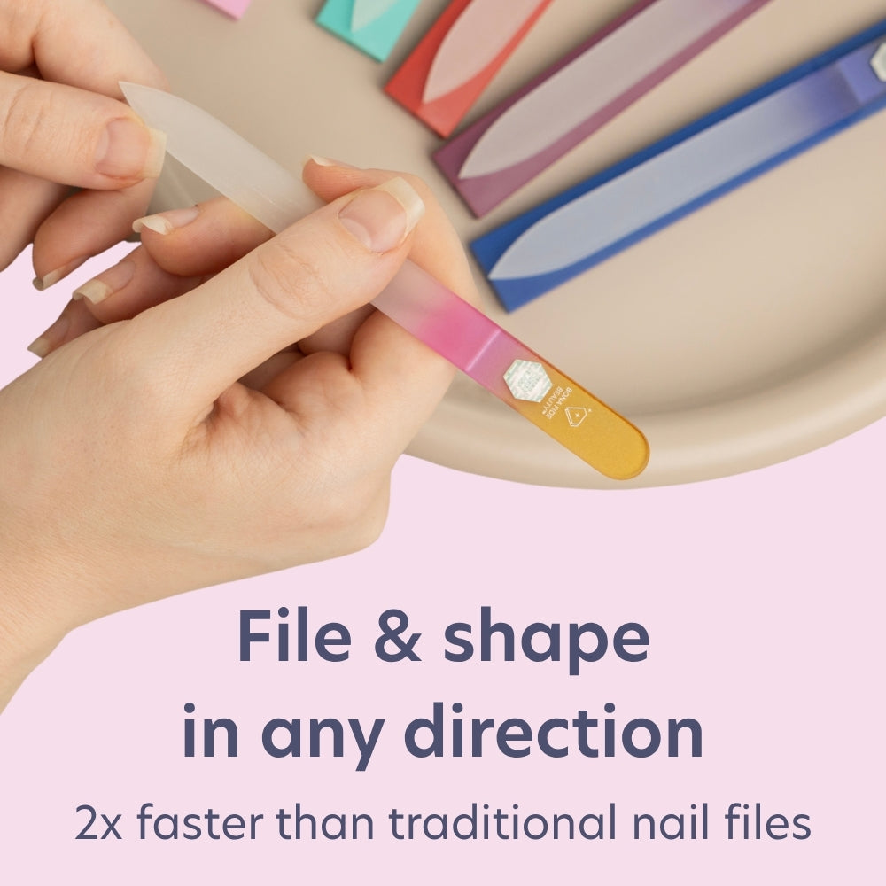 5-Pack Czech Glass Nail Files in Hard Case