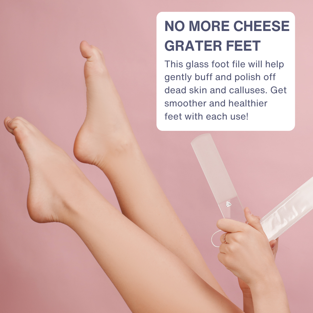 Single Czech Glass Foot File in Clear