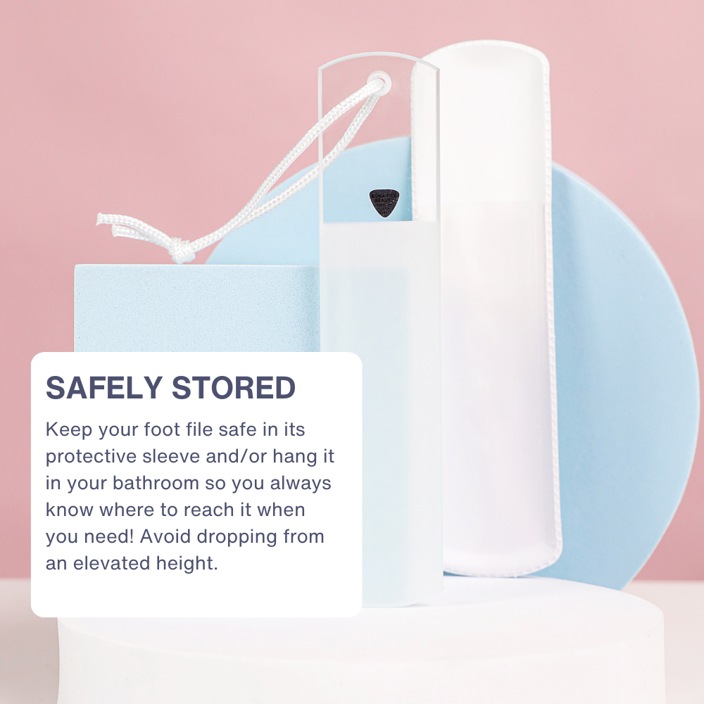 Single Czech Glass Foot File in Clear