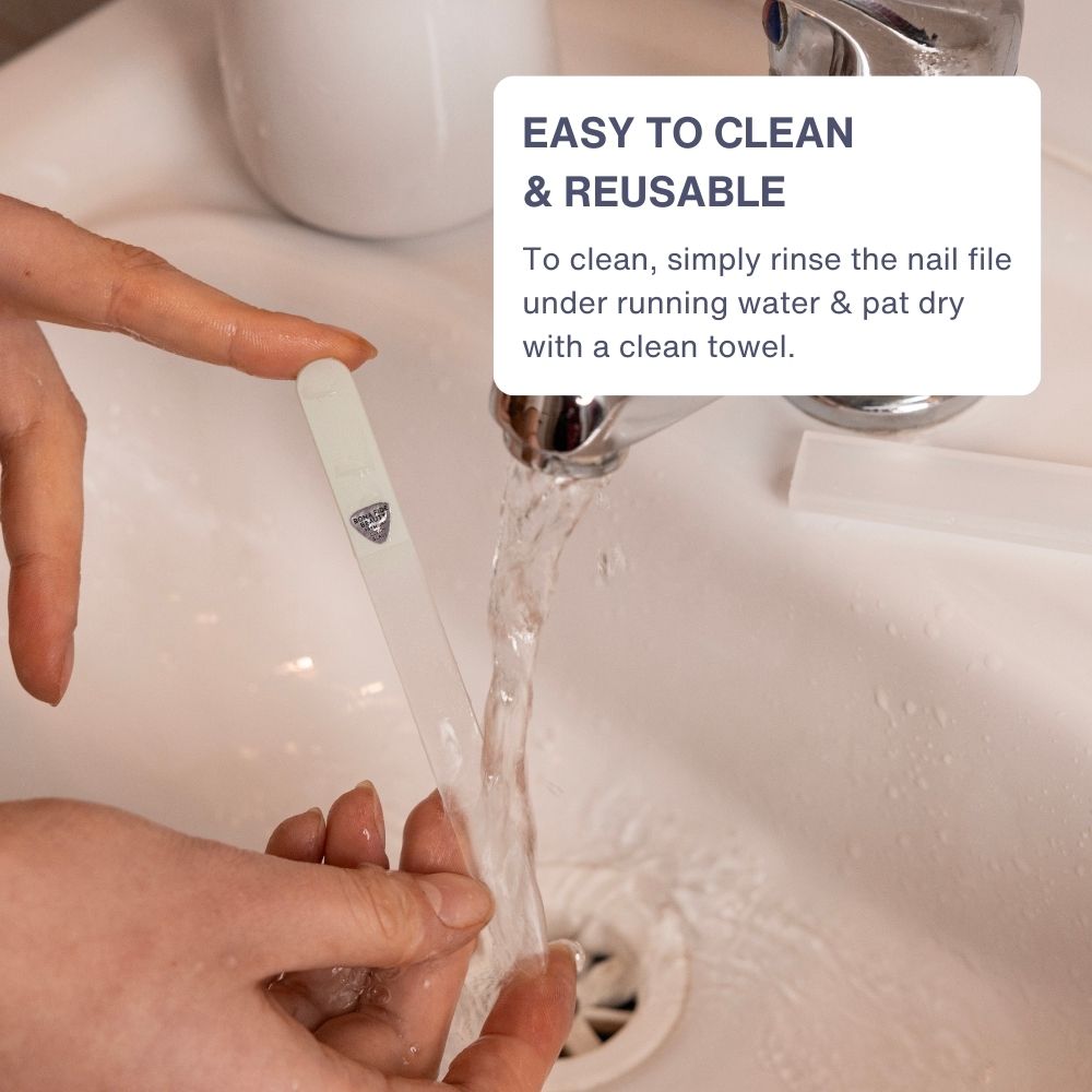 Single Glass Nail File in Muted Fruity Colors