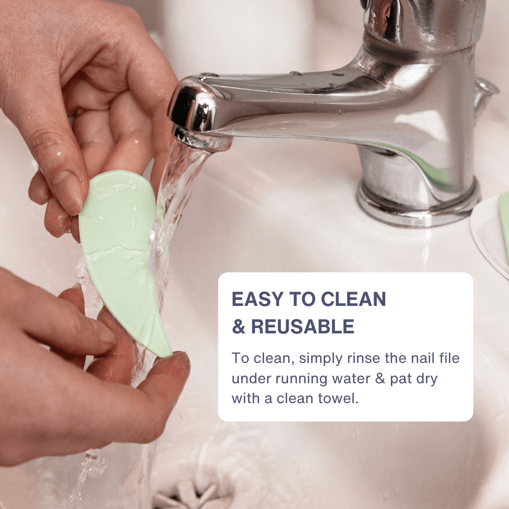 Drop Ergonomic Czech Glass Nail File Duo Set