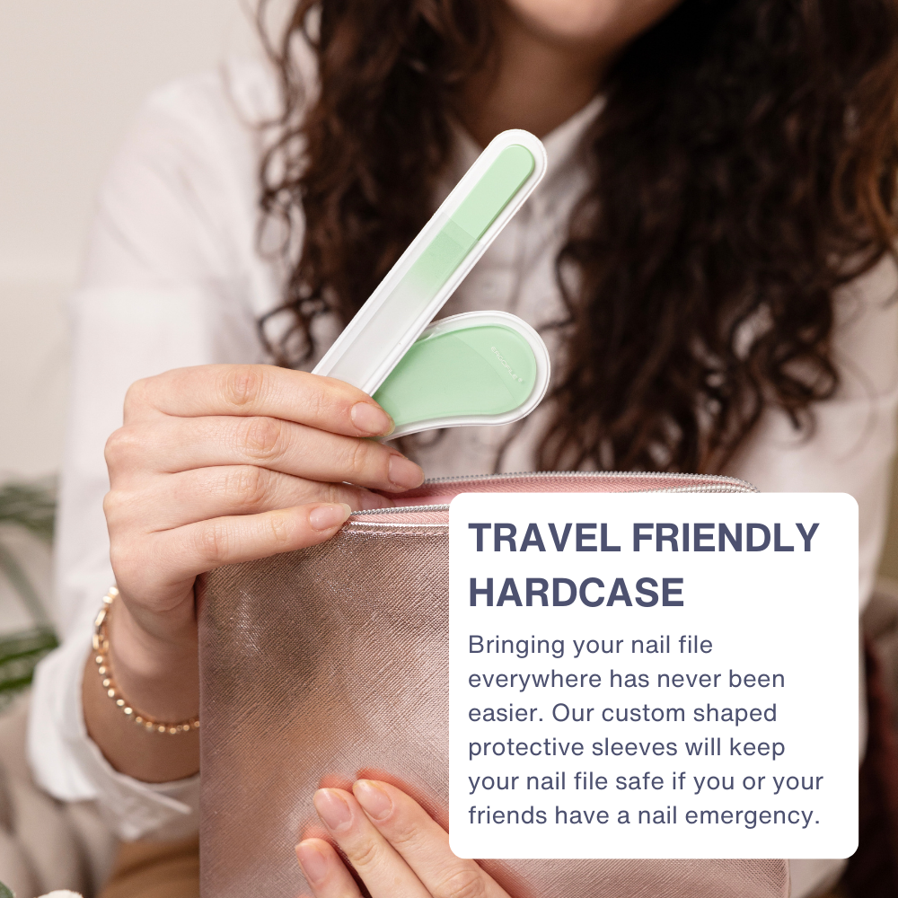 Drop Ergonomic Glass Nail File Duo Set