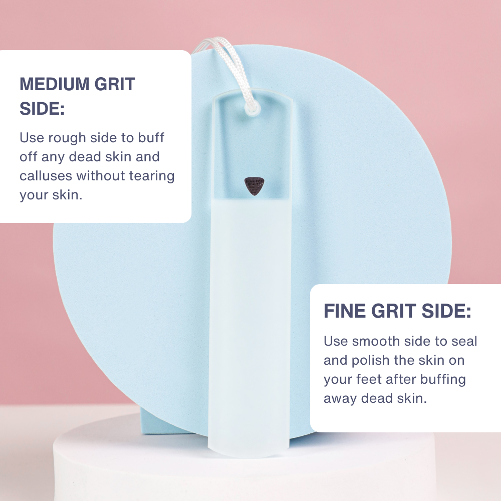 Single Czech Glass Foot File in Clear