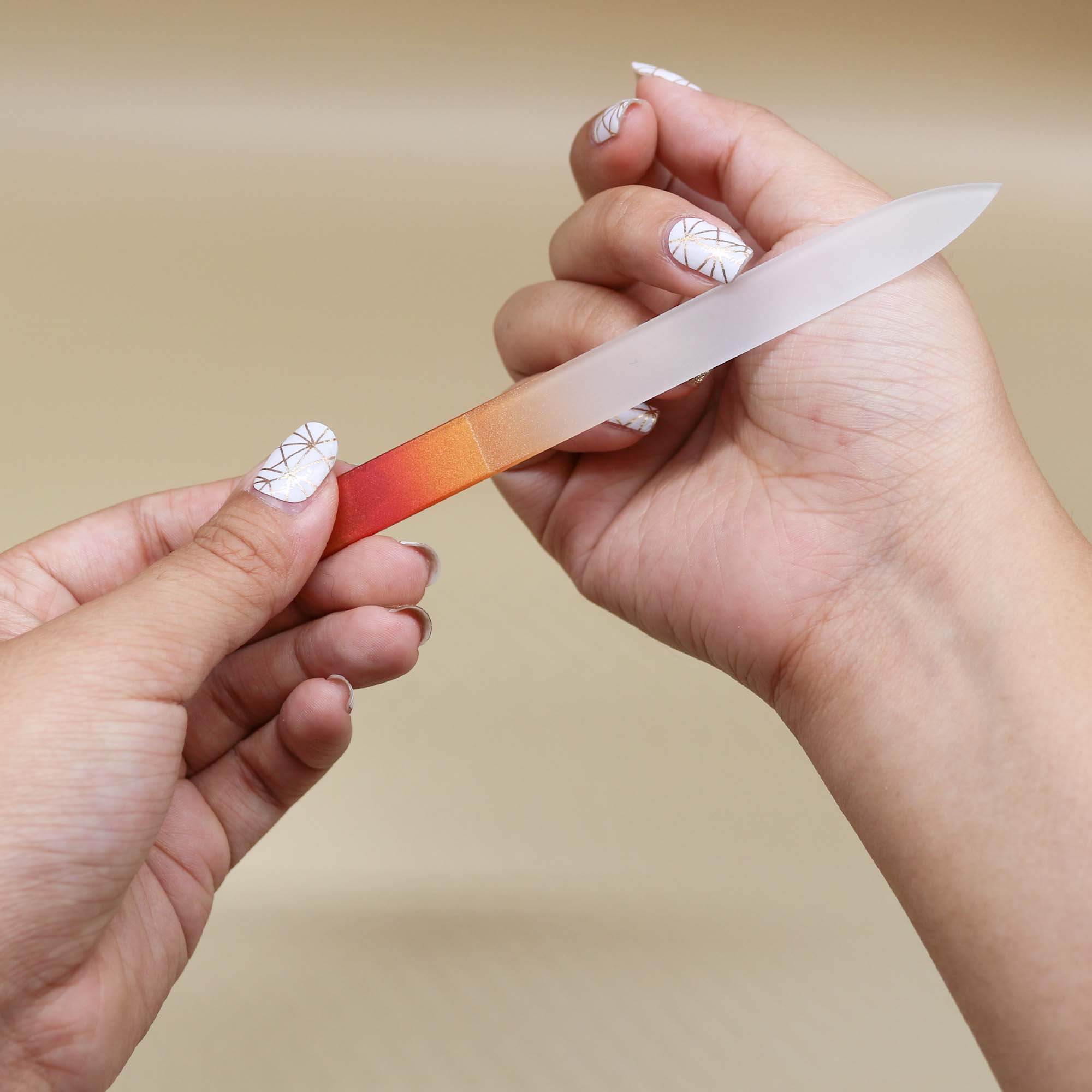 100-Pack Bulk Glass Nail Files in Sleeves