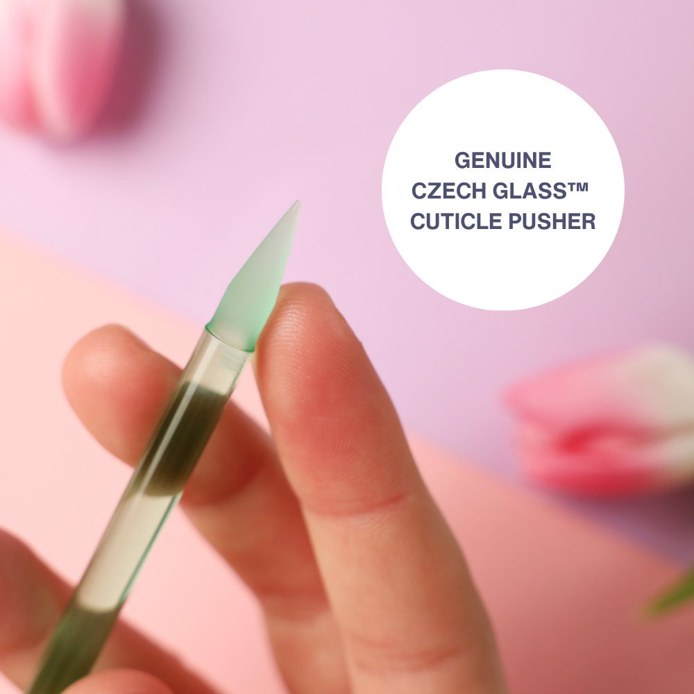 Single Glass Cuticle Pusher in Jade