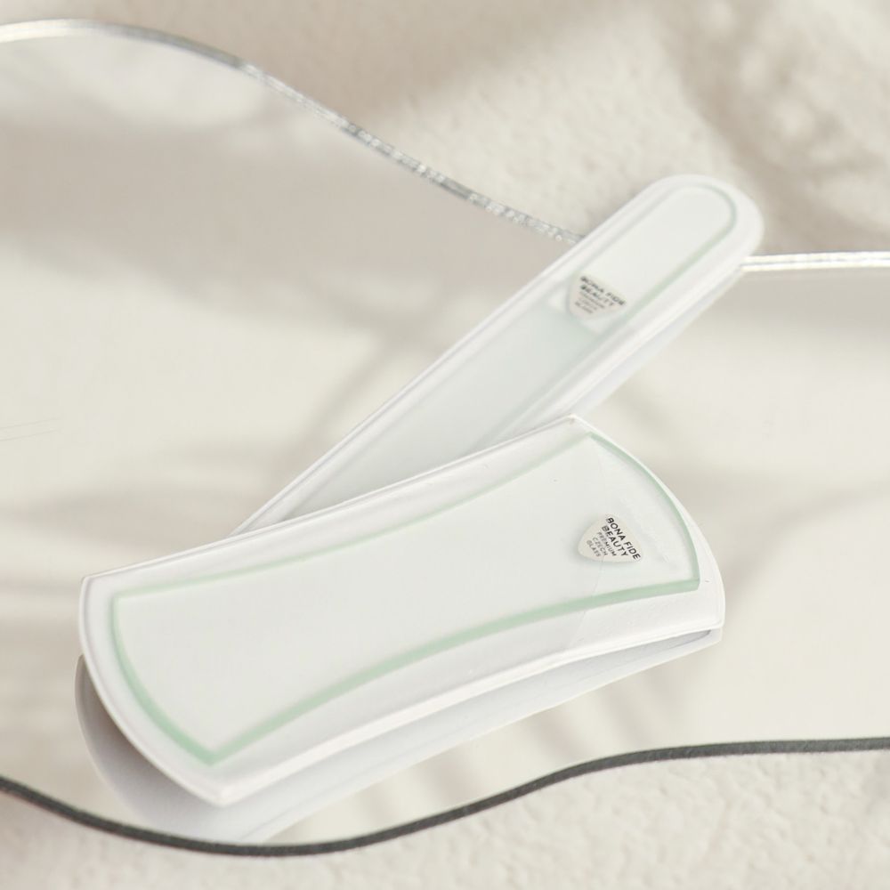 Bow Ergo Czech Glass Nail Duo Set in Clear