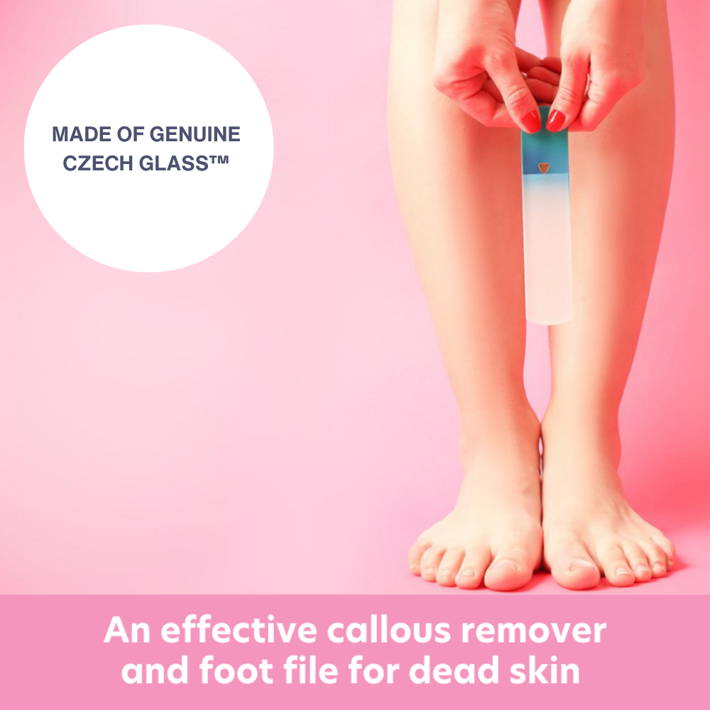 Single Glass Foot File in Green/Aqua