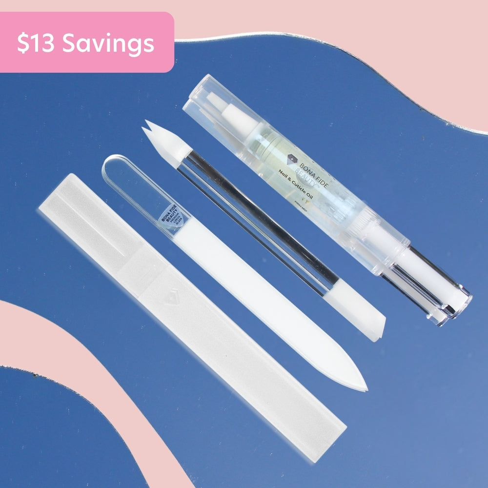 Glass Nail Care Essentials Set