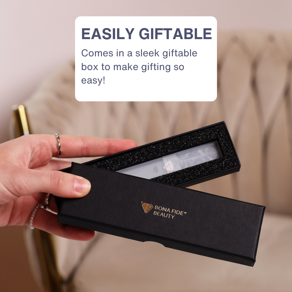 Line Art Design Single Glass Nail File