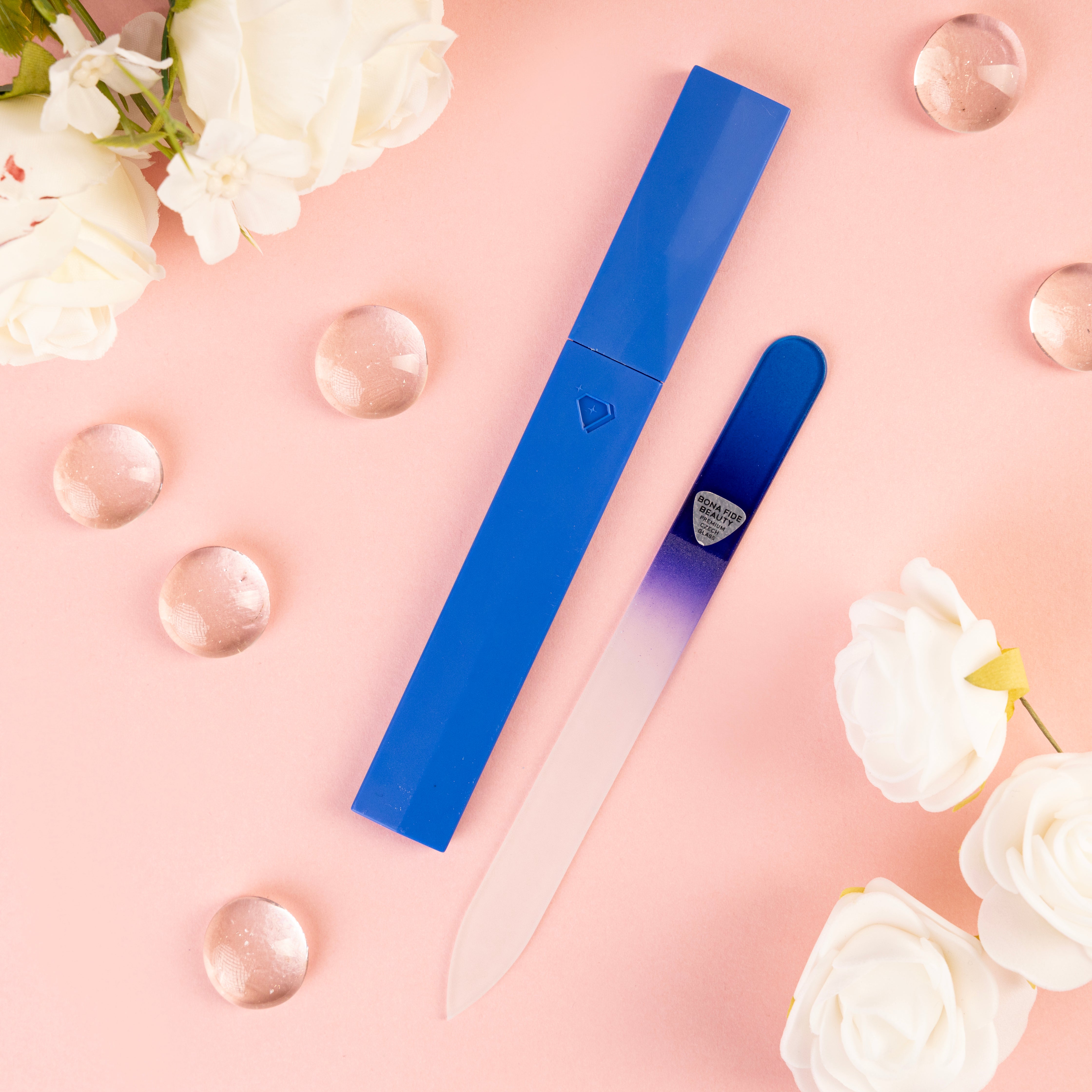Czech Glass Nail File in Hard Case