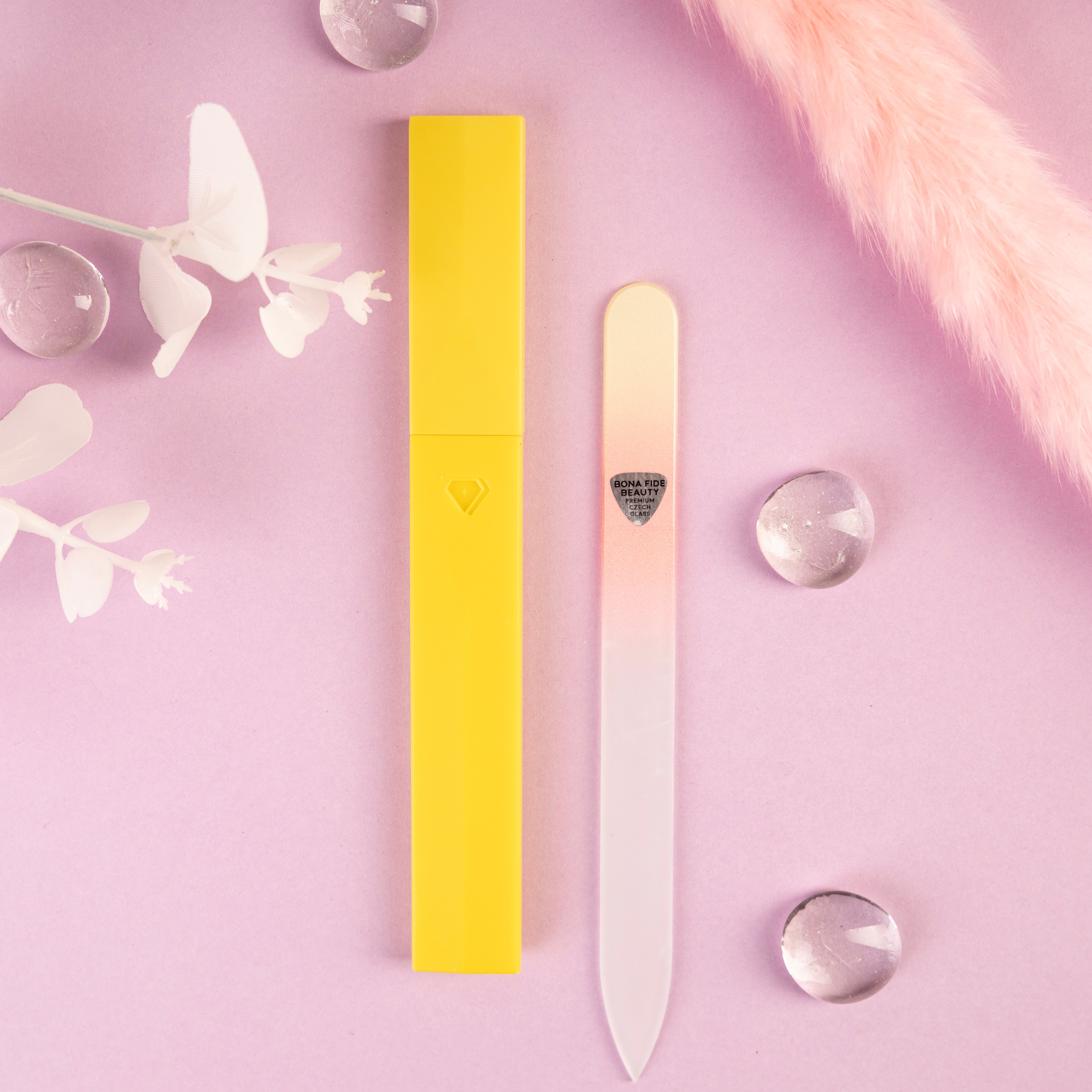 Czech Glass Nail File in Hard Case