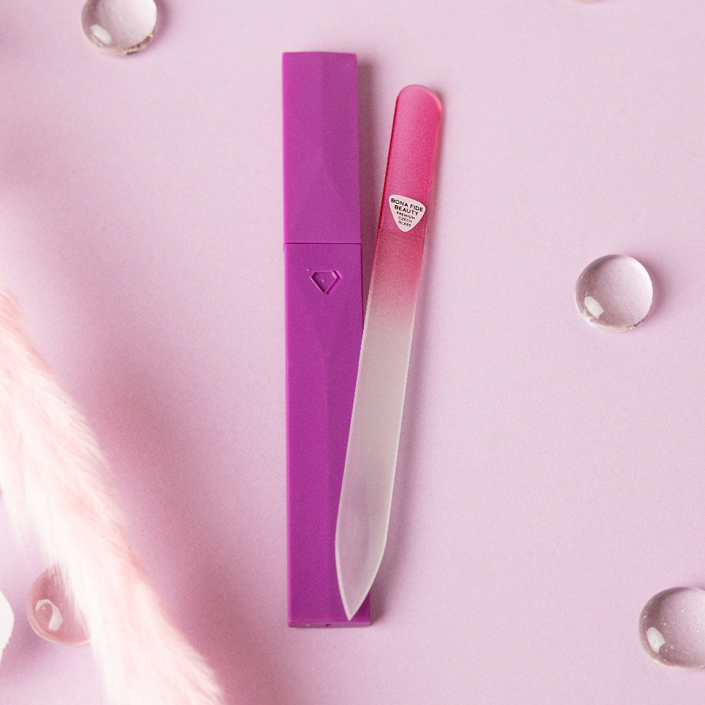 Czech Glass Nail File in Hard Case