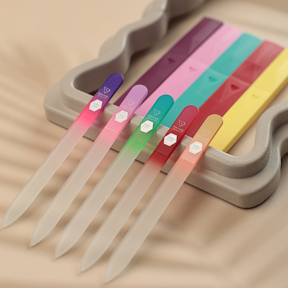 5-Pack Czech Glass Nail Files in Hard Case
