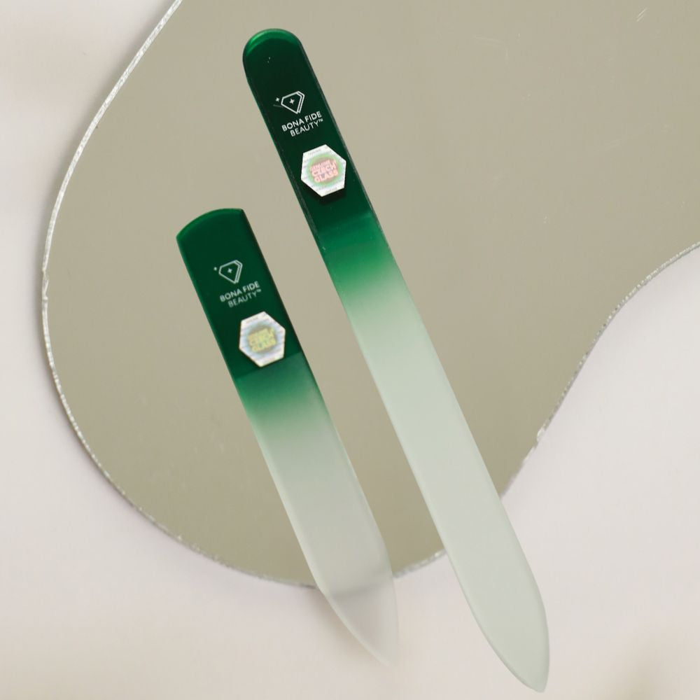 2-in-1 'File & Shine' Czech Glass Nail Buffer Set