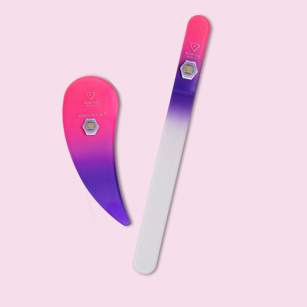 Ergonomic Czech Glass Nail File Set
