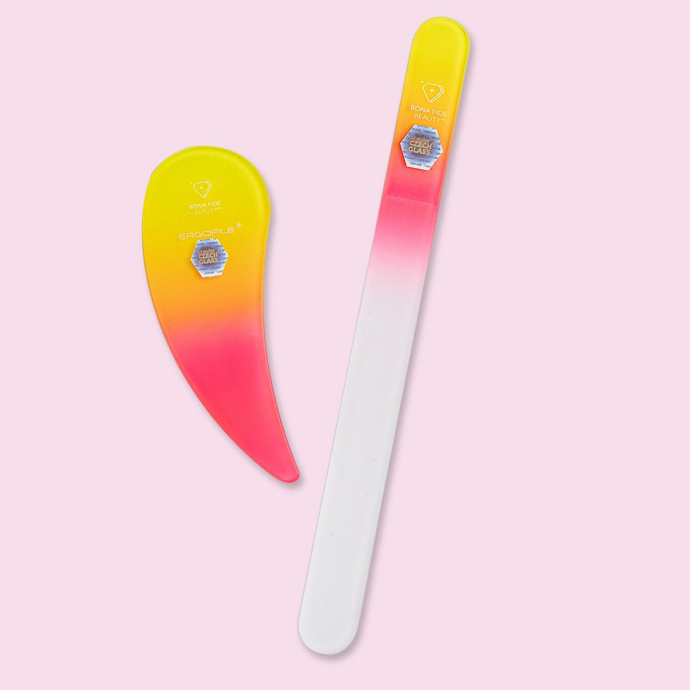 Ergonomic Czech Glass Nail File Set