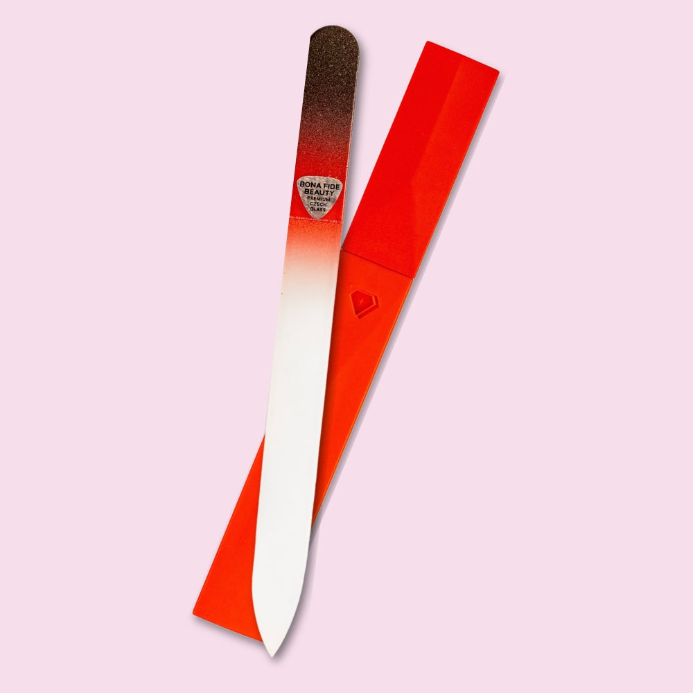 Czech Glass Nail File in Hard Case
