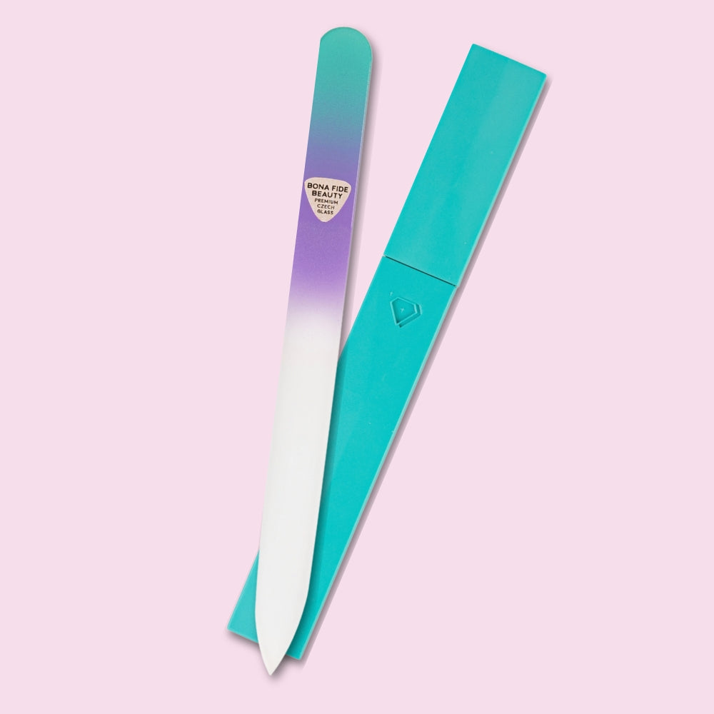 Czech Glass Nail File in Hard Case