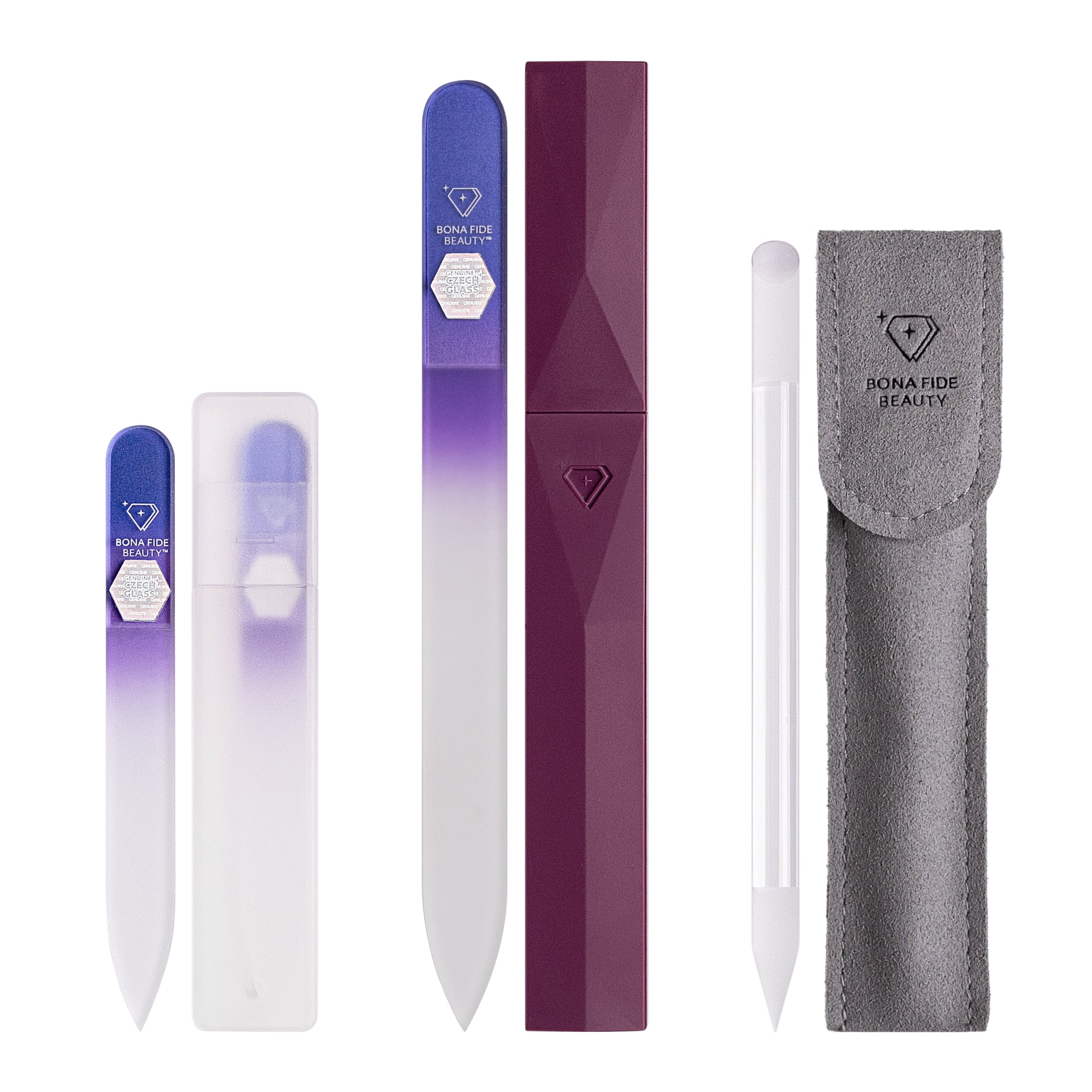 3-Piece Czech Glass Manicure Kit in Violet