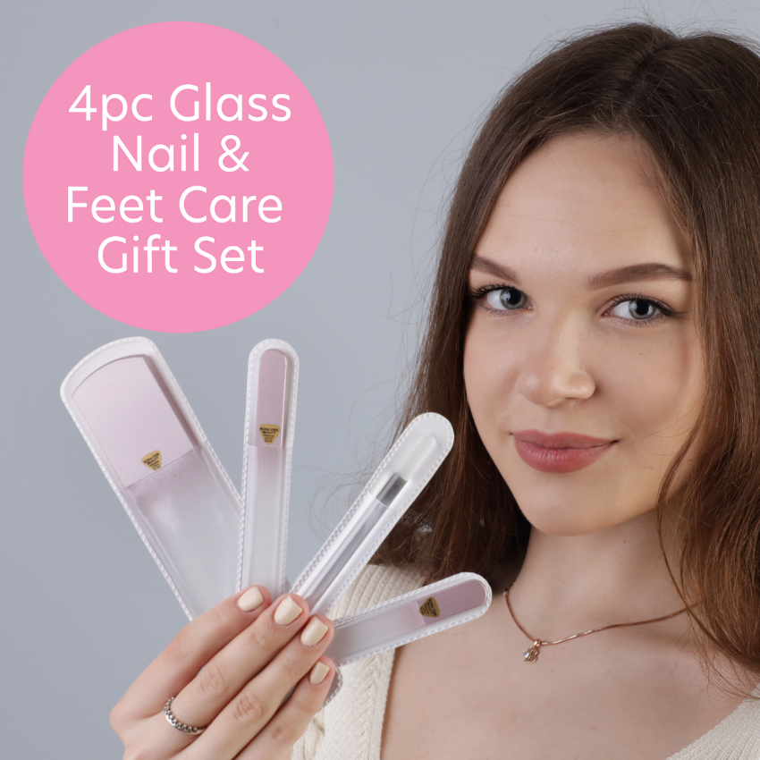 Glass File Gift Set - Rose